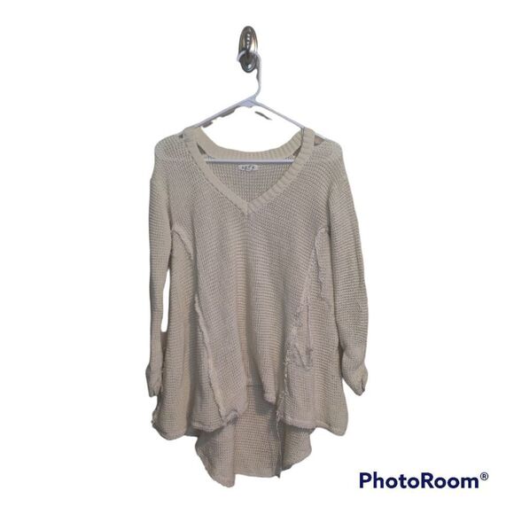 b-Sharp Distressed High-Low Sweater Tunic - Picture 1 of 8